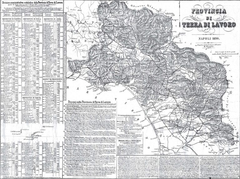 Mappa Terra di Lavoro 1830